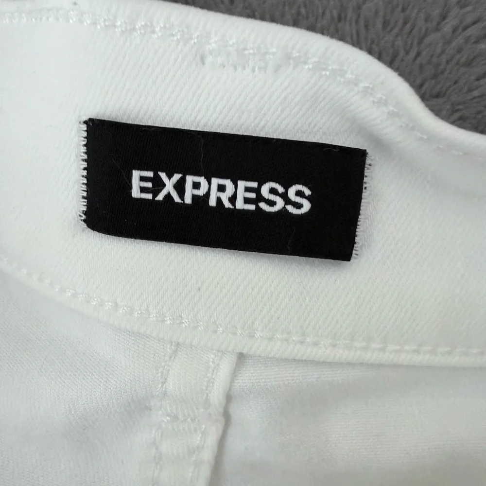 ~Express Women's High Rise White Skinny Jeans